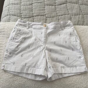 Tommy Bahamas White Pineapple Embroidered Women's Shorts